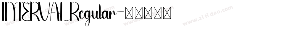 INTERVAL Regular字体转换
